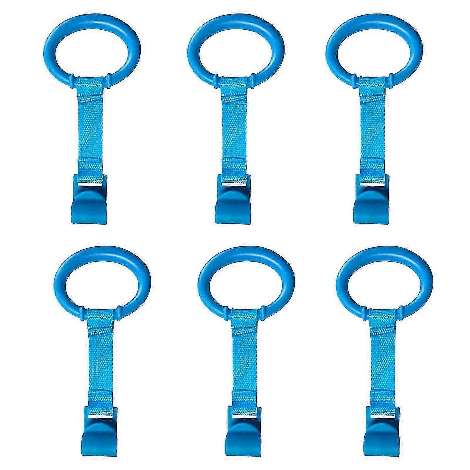 suitable for Playpen Pull up Rings, Crib 4 Color Baby Pull up Bar, Plastic Pull up Handles for Play Pen, Universal Hanging Rings to Pull up On, Baby T
