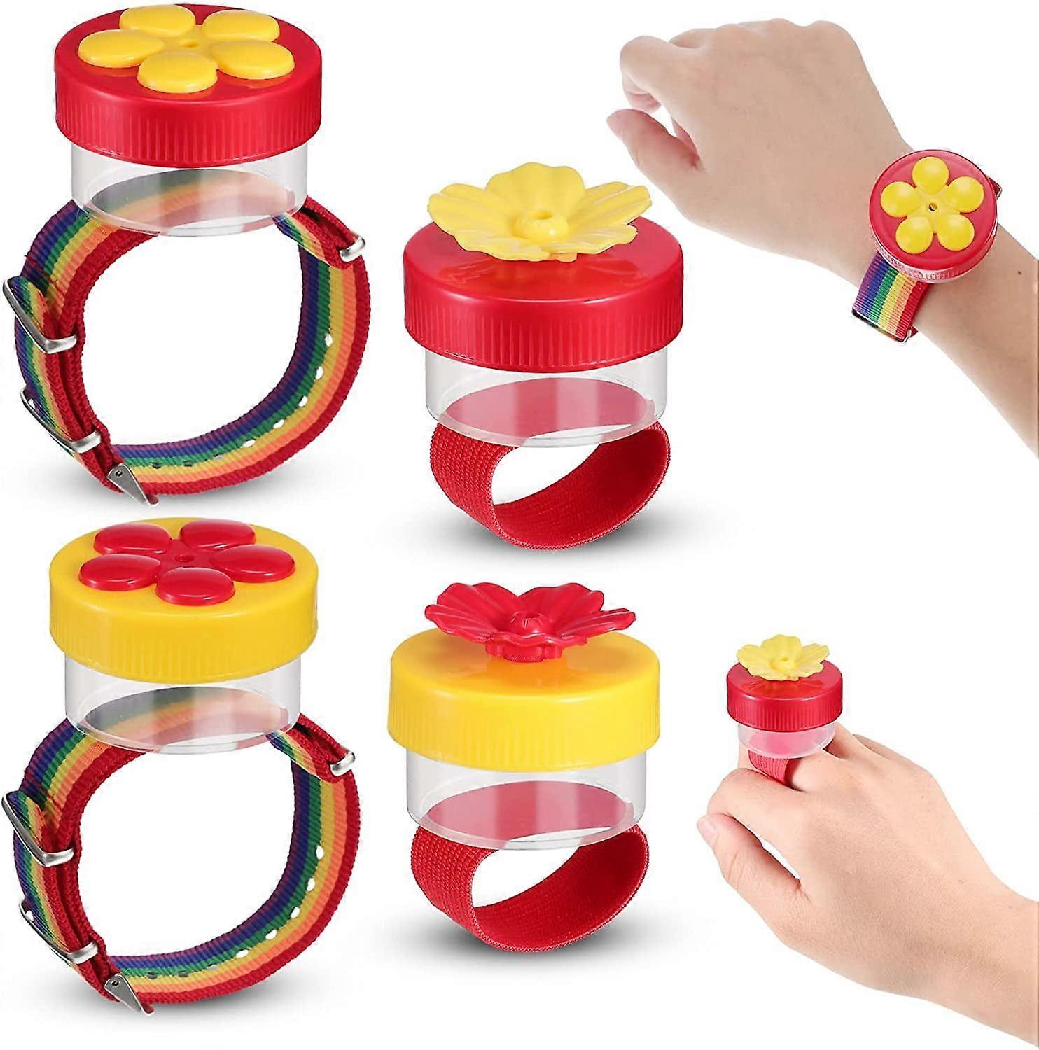 ハチドリハンドフィーダーフラワーハンドヘルドハチドリ給餌ツールミニハンド給餌ツールハチドリリングフィーダー屋外裏庭の自然、赤