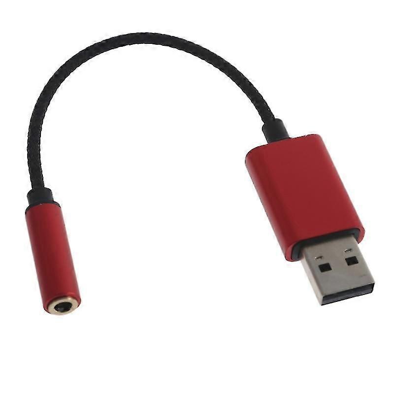 USB–3,5 mm:n mikrofonisovitin USB-äänikortti, jossa TRRS 4-napainen mikrofonia tukeva USB–AUX-kaapeli