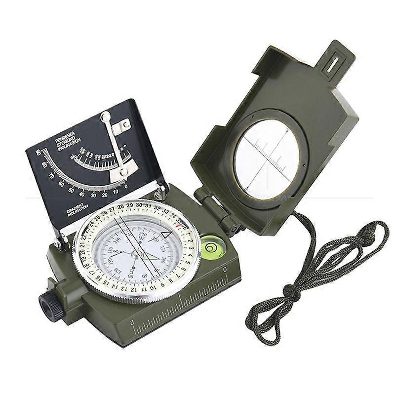 Multifunctional military sighting and navigation compass with inclinometer Impact-resistant and waterproof compass suitable for hiking and camping