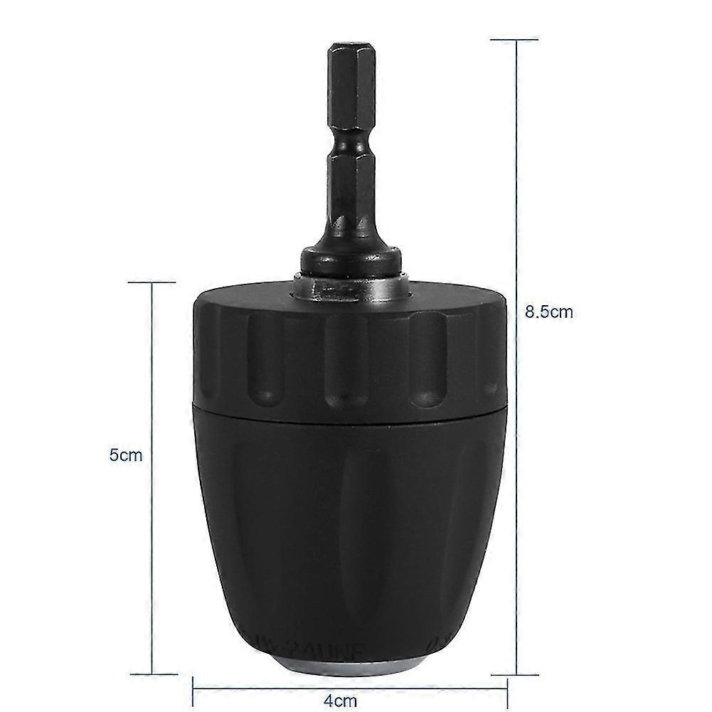 0.8-10MM Keyless Drill Chuck Conversion Tool 3/8Inch-24UNF Adapter with Hex 1/4 Inch Hex Quick