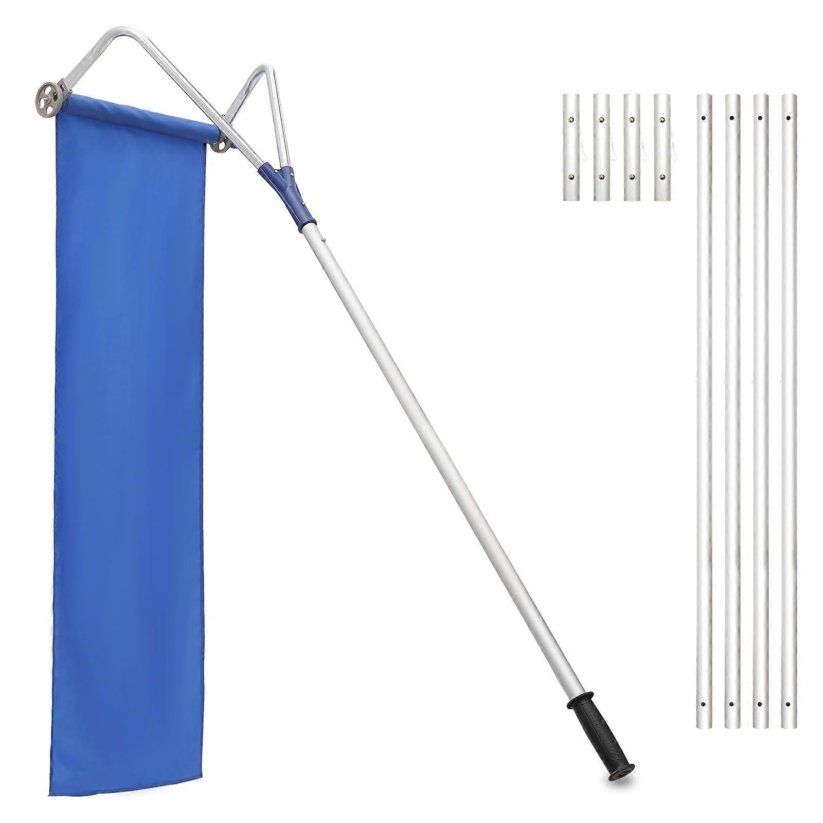 Snow Roof Rake,21.5 FT Adjustable Aluminum Roof Snow Removal Tool, Snow Rake with Snow Slide