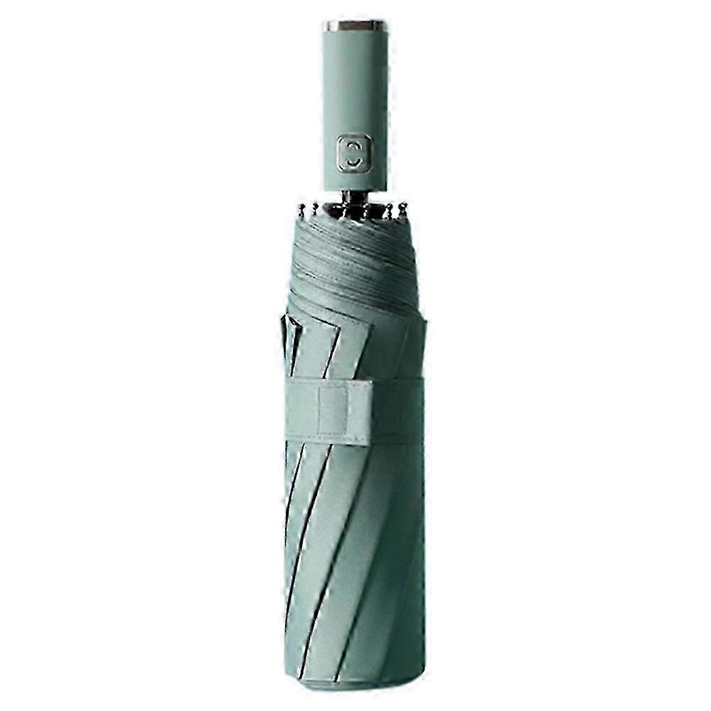 LM Color Handle Automatic Three-Fold Umbrella Windproof and Uv-Proof Automatic Umbrella Folding Solid VDN