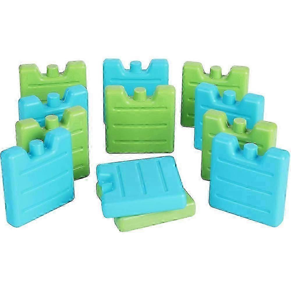Pack of 12 Mini Ice Packs, Space-Saving Cooling Elements for Lunch Boxes, Ideal for School, Picnics, and Camping