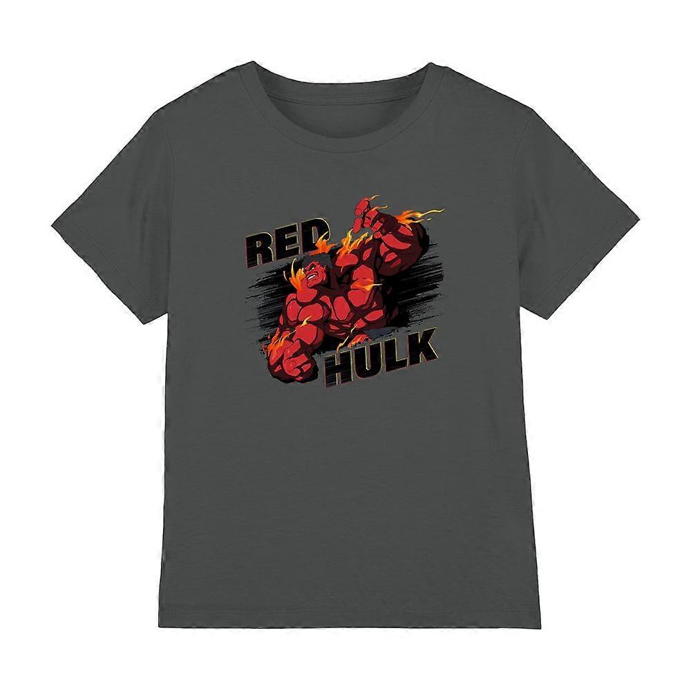 Marvel Niño/Niño Camiseta Red Hulk Fire