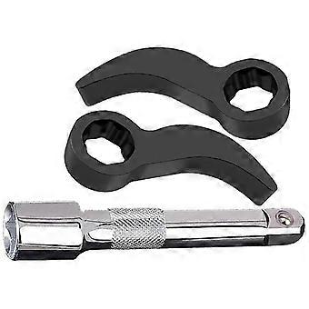3-teiliges Brecheisen-Adapter-Werkzeug, Brecheisen-Schraubenschlüssel-Adapter – passend für 1/2-Zoll-Antriebsratschen, Halbwellen-Entfernungswerkzeug C