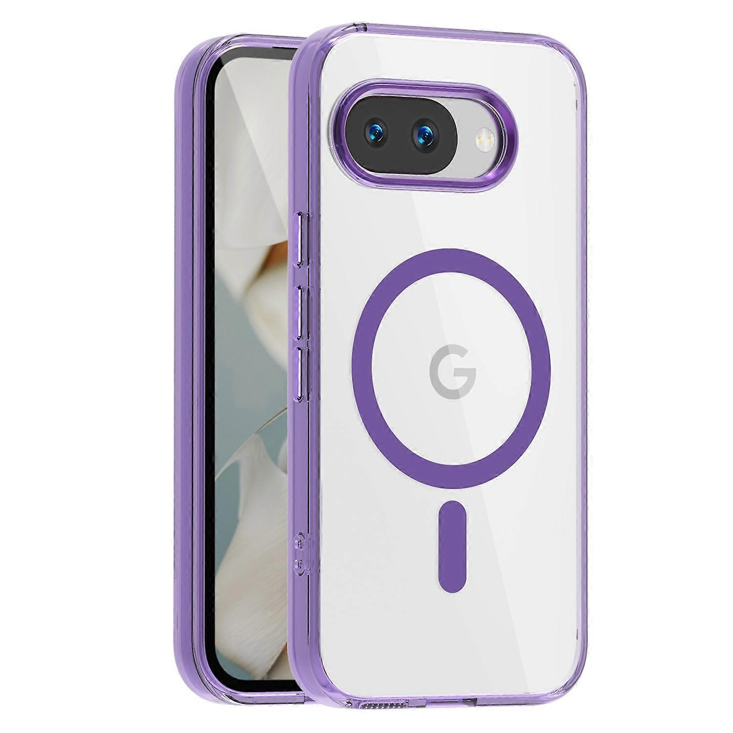 For Google Pixel 9a Case Compatible with MagSafe TPU+PC Transparent Phone Cover