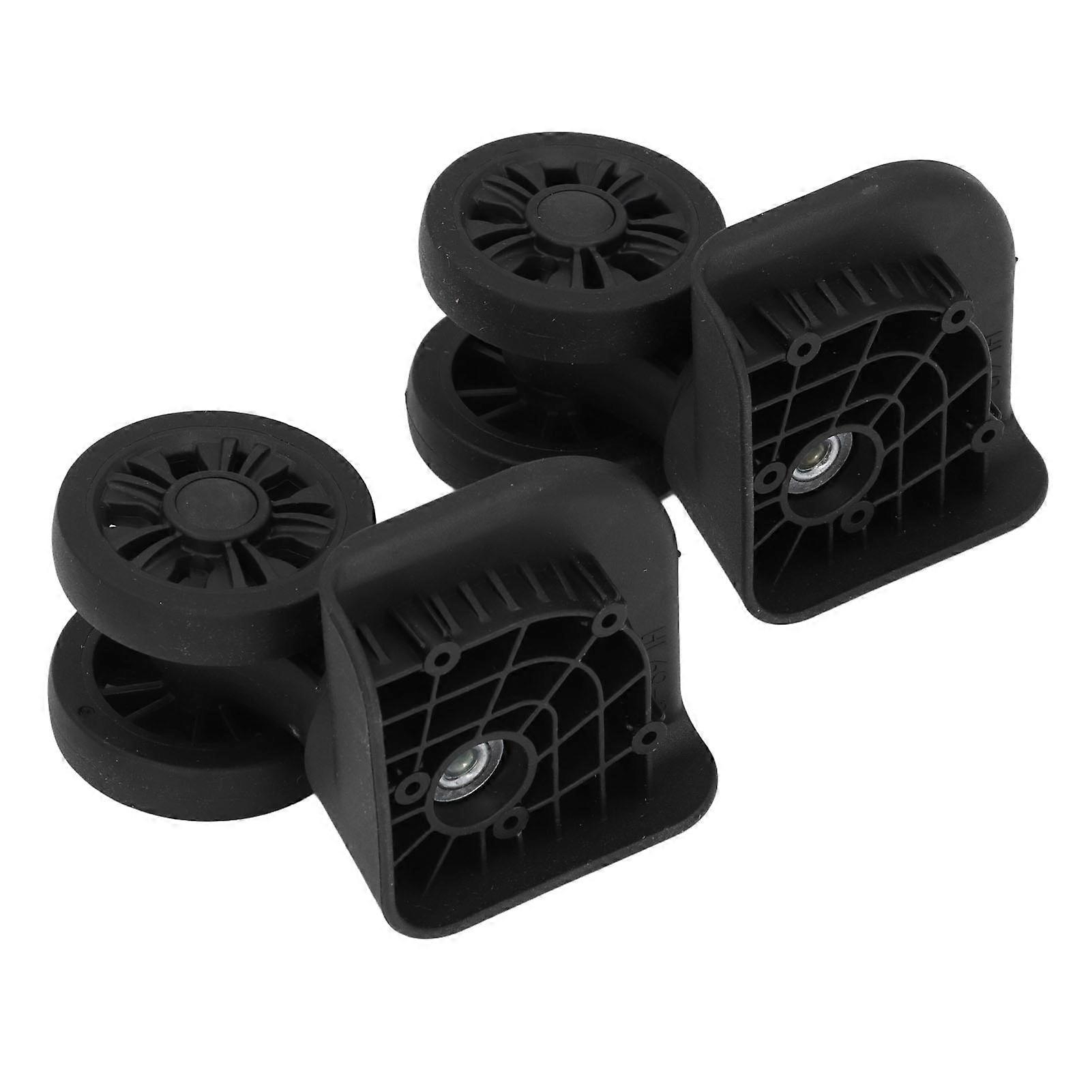 1 Pair of Luggage Suitcase Wheels Trunk Replacement Spare Part with Screws for Travel 