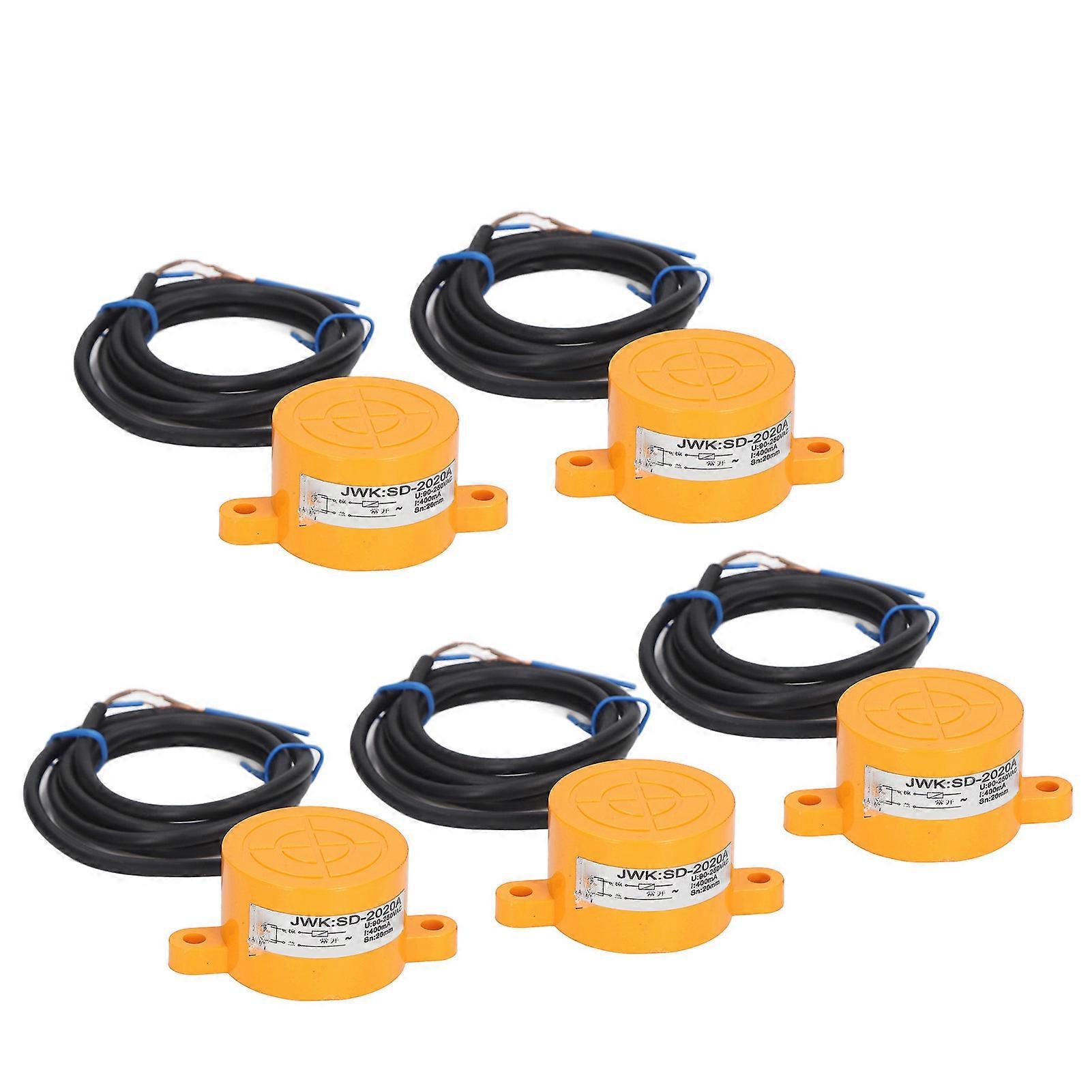 5Pcs Switch PNP Normally Open 40Hz 10Hz Response Frequency Round Proximity Sensor AC90‑ 400mA