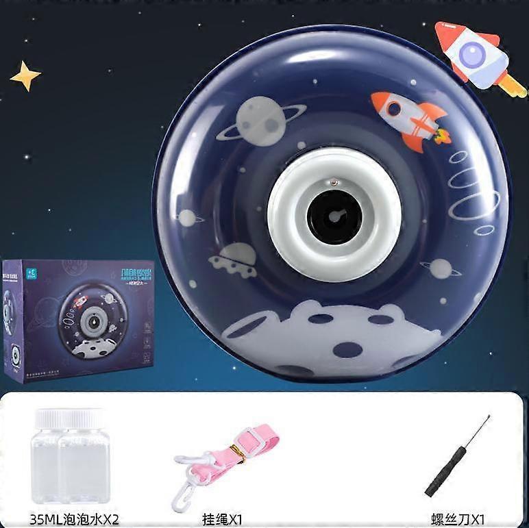 Automatic Bubble Machine for Kids Portable Rainbow Bubble Blower Machine with Lights 2000+ Bubbles per Minute/Bubble Solution/Lanyard/Battery Powered