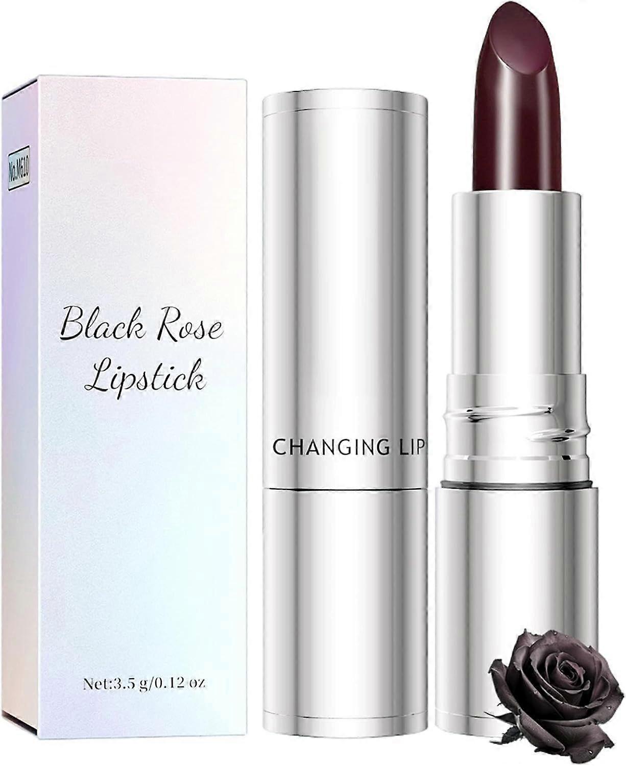 Black Lipstick - Color Changing Lipstick, Long Lasting Burgundy Matte Lipstick, Goth Style Lipstick, Waterproof High Pigmented Lipstick, Lip Color for