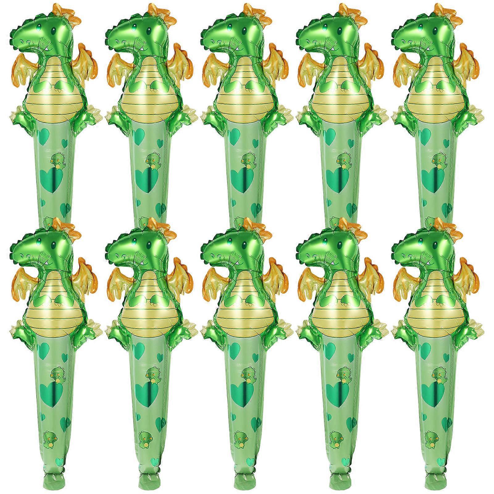 50pcs Handheld Inflatable Dinosaur Balloons for Party Decor – Cute Cartoon Design, Easy to Carry, Ideal for Indoor and Garden Use – Dinosaur Party