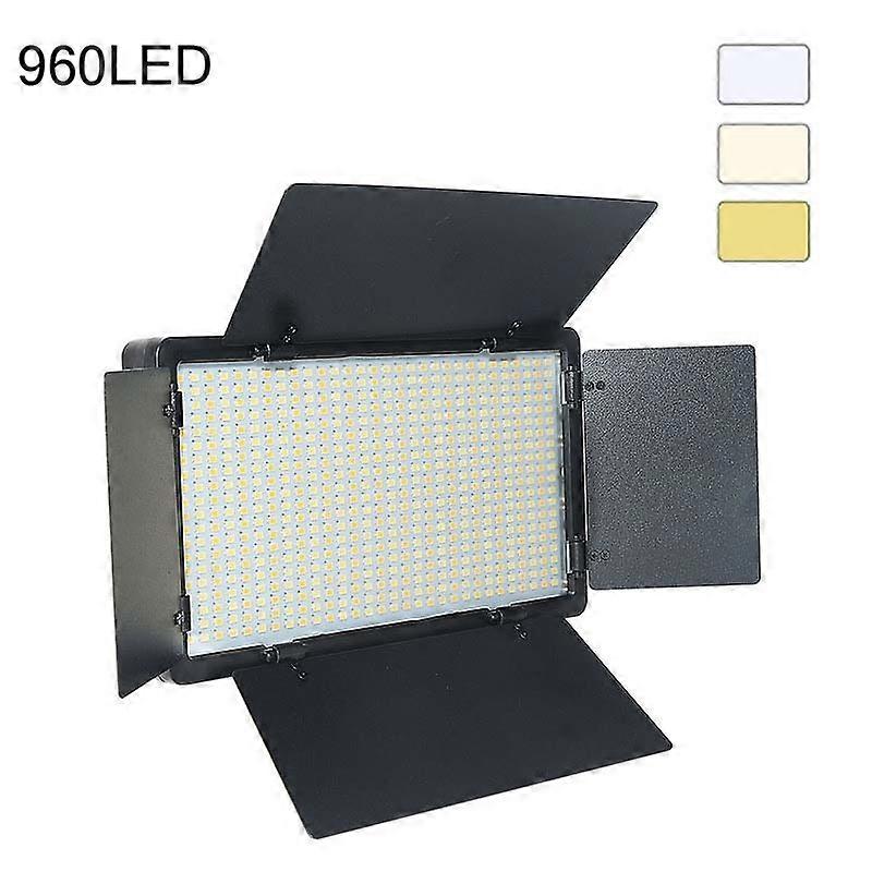 E800 3-color Temperature 40W 3200K-5600K LED Flat Panel Lights Live Broadcast Fill Light,EU Plug
