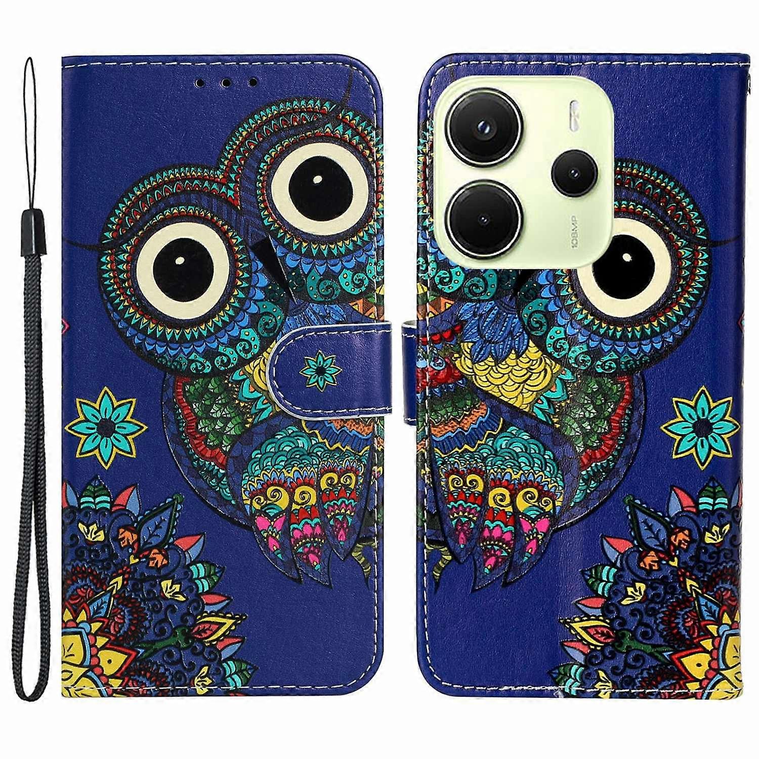 For Xiaomi Redmi Note 14 4G Case Pattern Leather Wallet Phone Cover