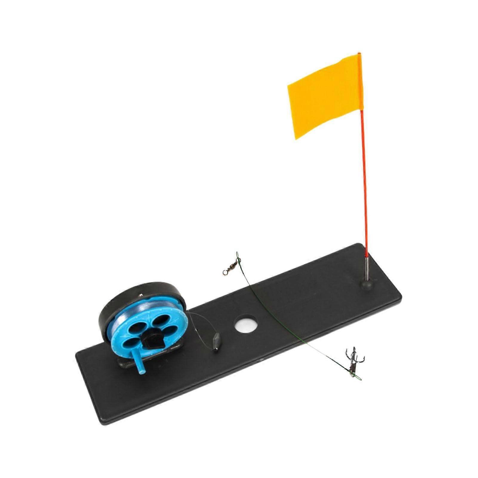 Ice Fishing Tip-Up with Flag Indicator, Durable Pole for Winter Fishing, Adjustable Height, Lightweight Design