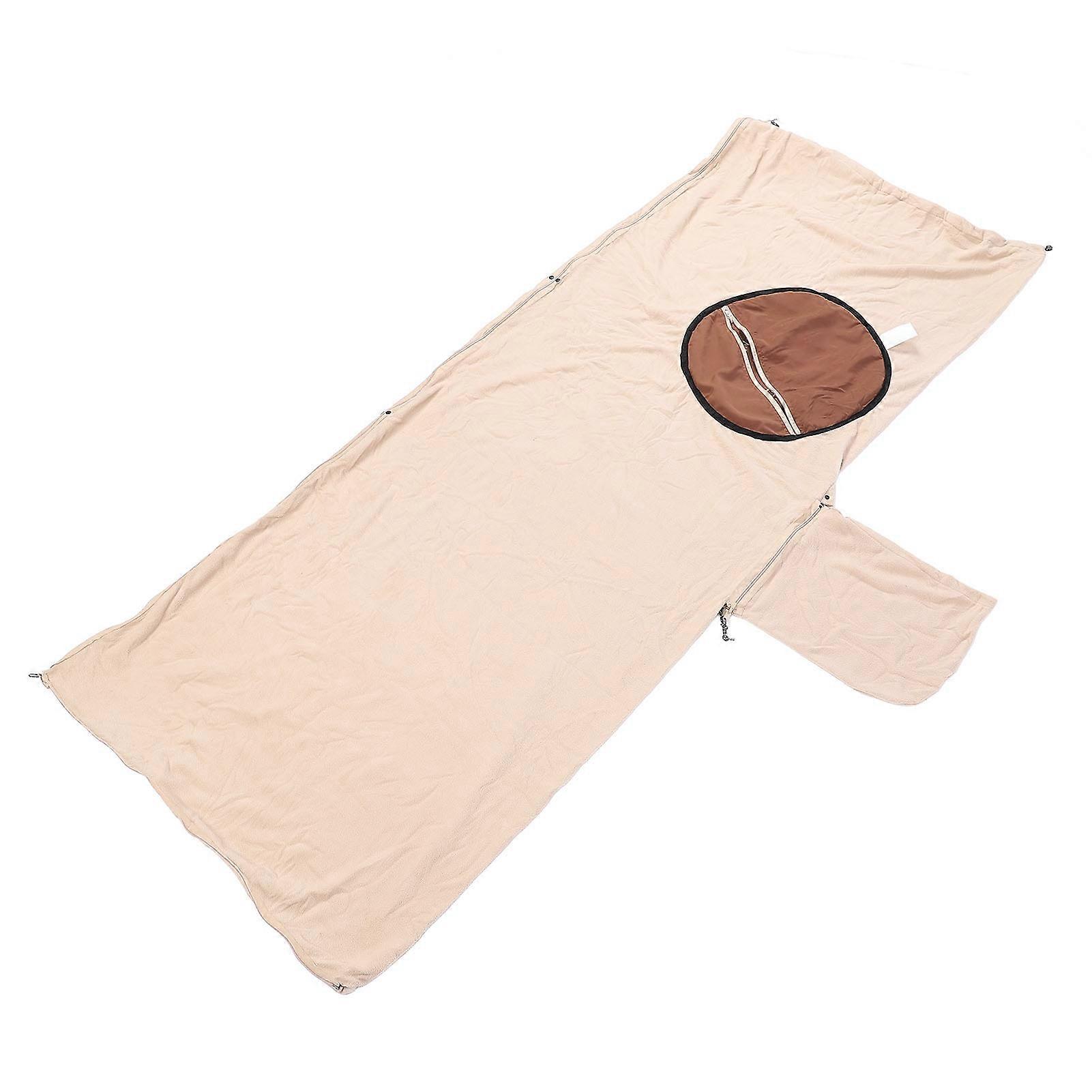 Cobertor com capuz à prova de vento Cobertor vestível com capuz de lã Poncho de acampamento adulto Saco de dormir para acampamento e café de viagem 