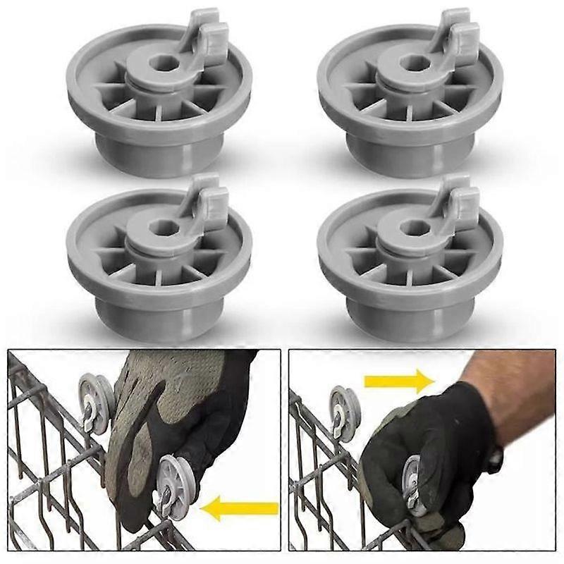 4X Dishwasher Lower Basket Wheel Roller Ap2802428 165314 For Bosch-Neff-Siemens B2329