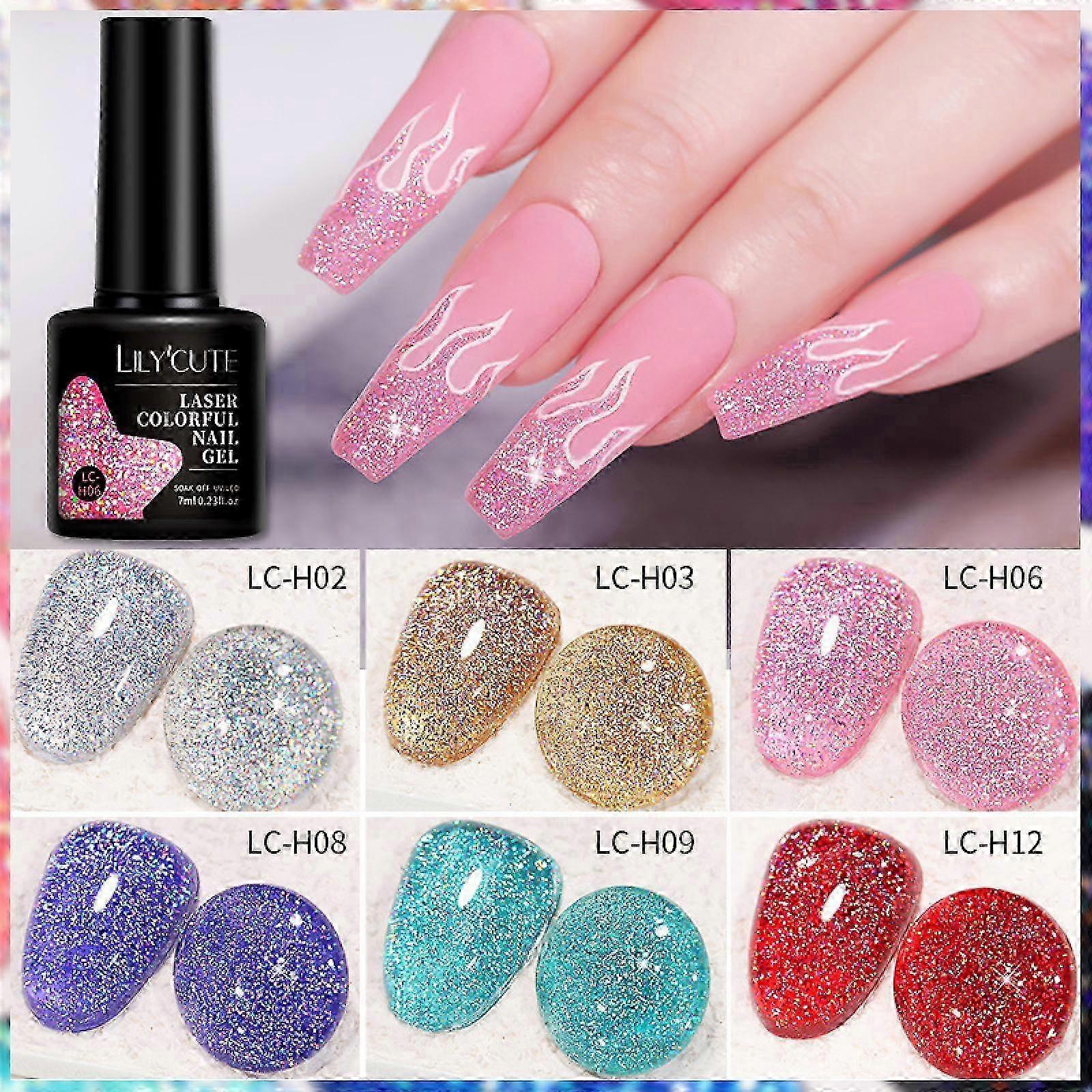 Réfléchissant Broken Diamond Cat Eye Gel Vernis à ongles 7ml pour presse sur les ongles avec des strass et un effet scintillant adapté à diverses peintures à ongles