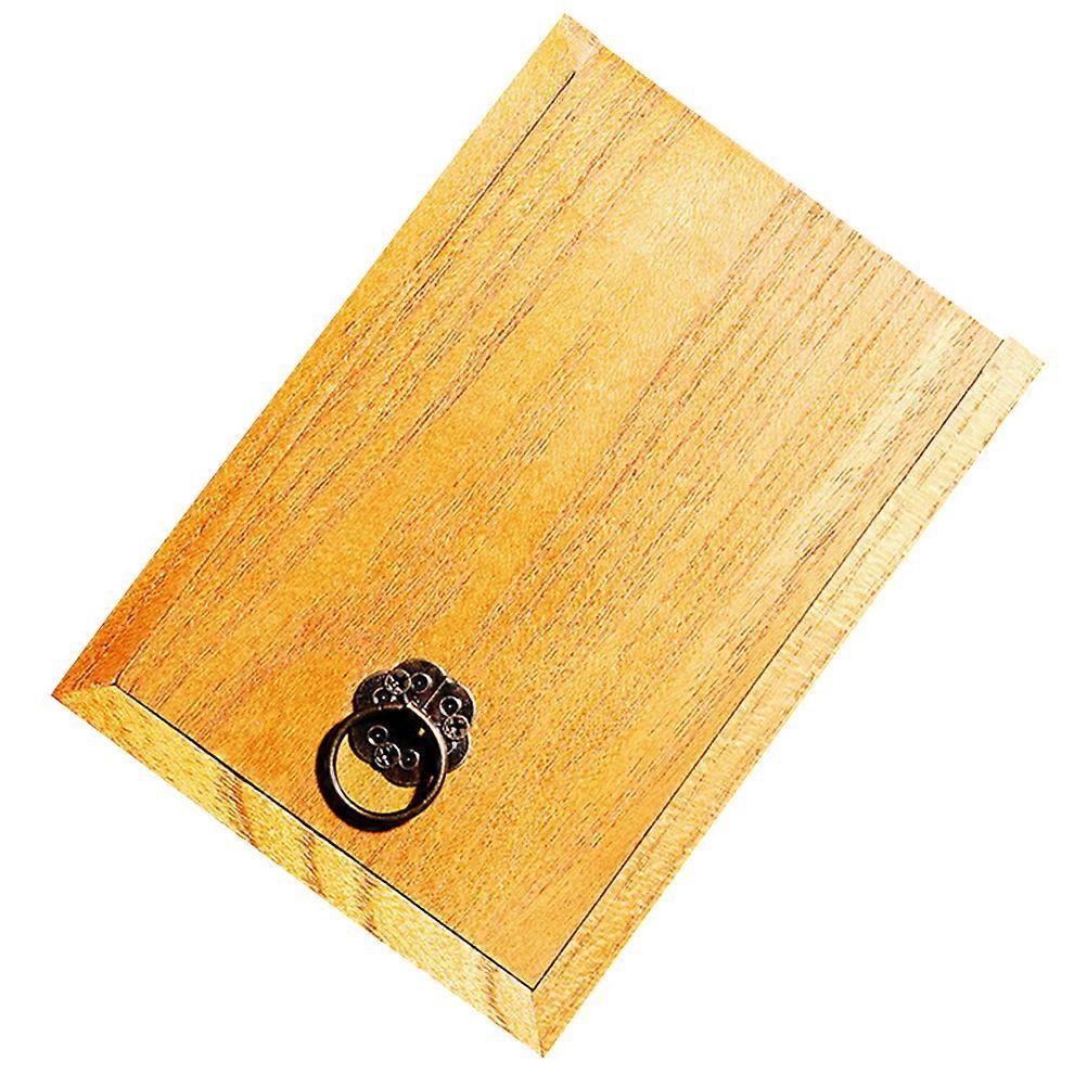 Wooden Keepsake Box for Storage Use with Lid Brown Wood Gift Box