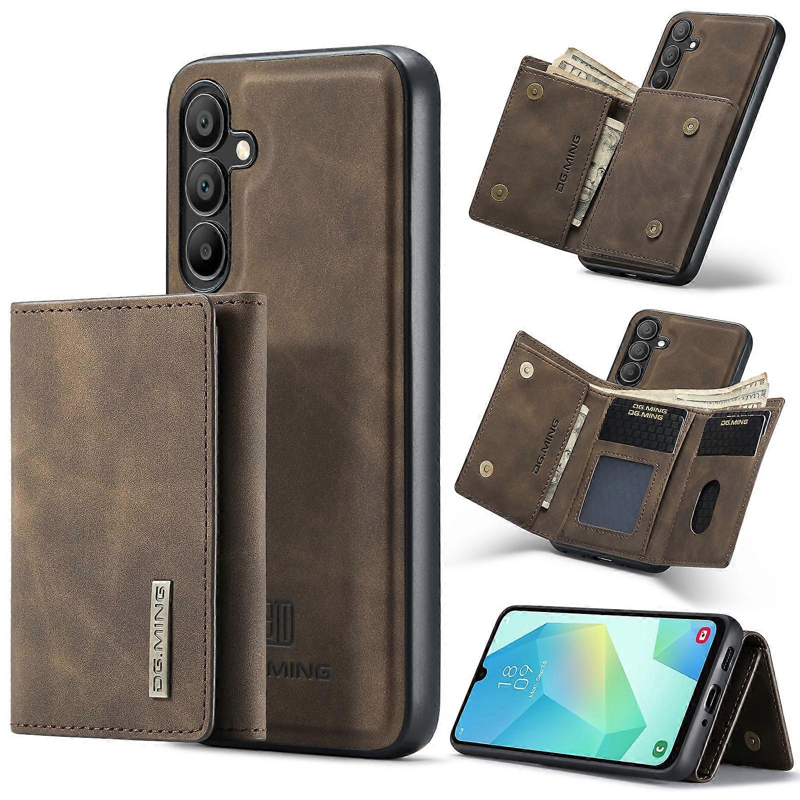 DG.MING M1 Series 3-Fold Multi Card Wallet + Magnetic Phone Case