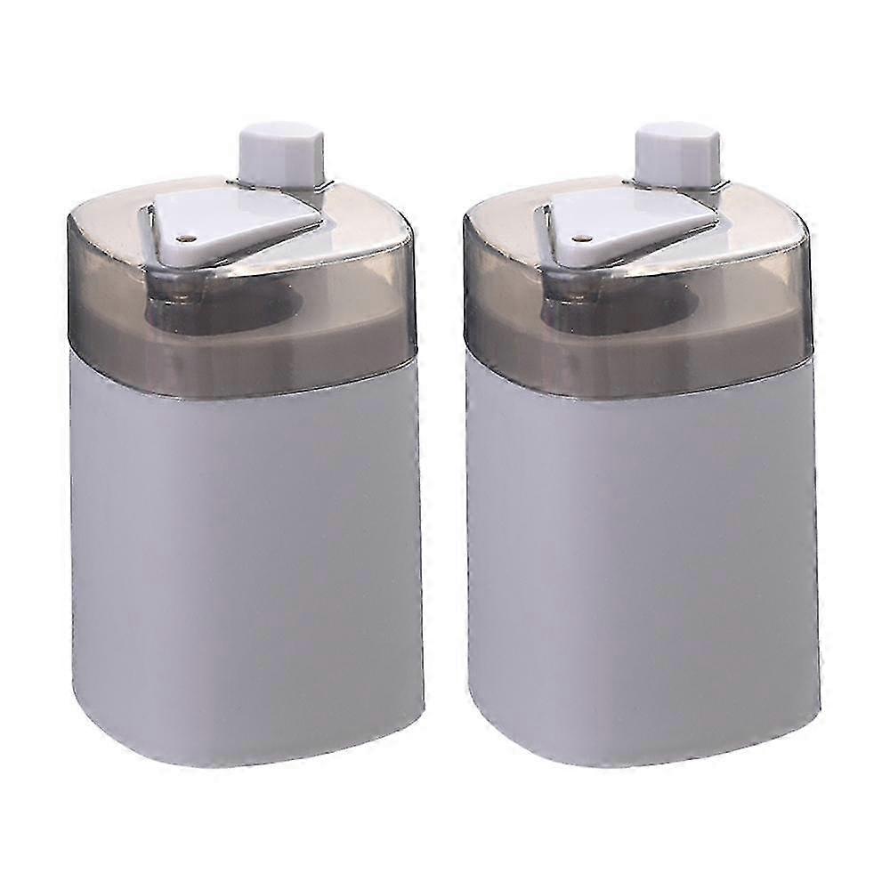 Automatic Toothpick Dispenser, Portable Push-Type Storage Box, Blue & Grey