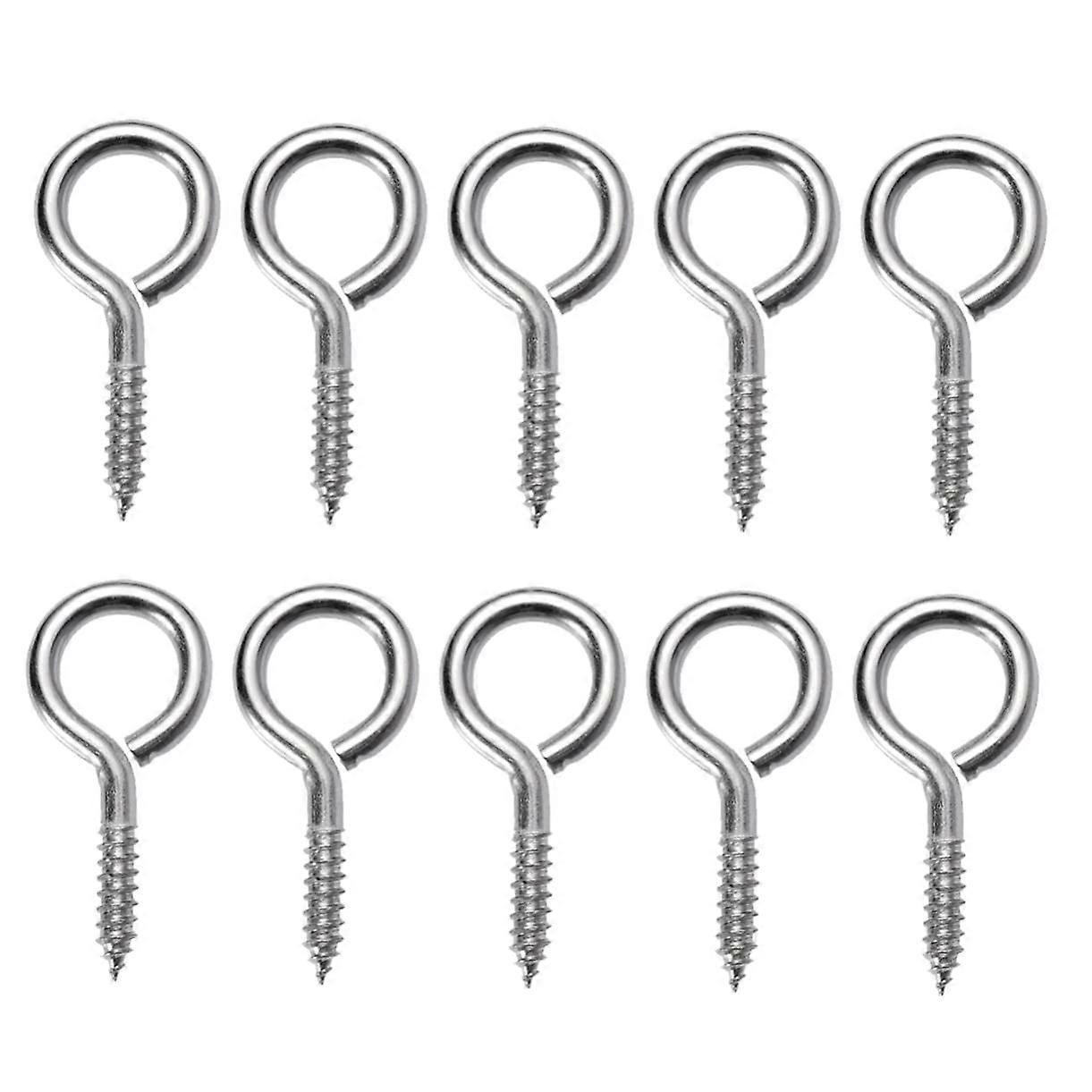 25pcs Screw Eye Eye Bolts Threaded Hooks for DIY Craft Jewelry Art Projects Strong Structure