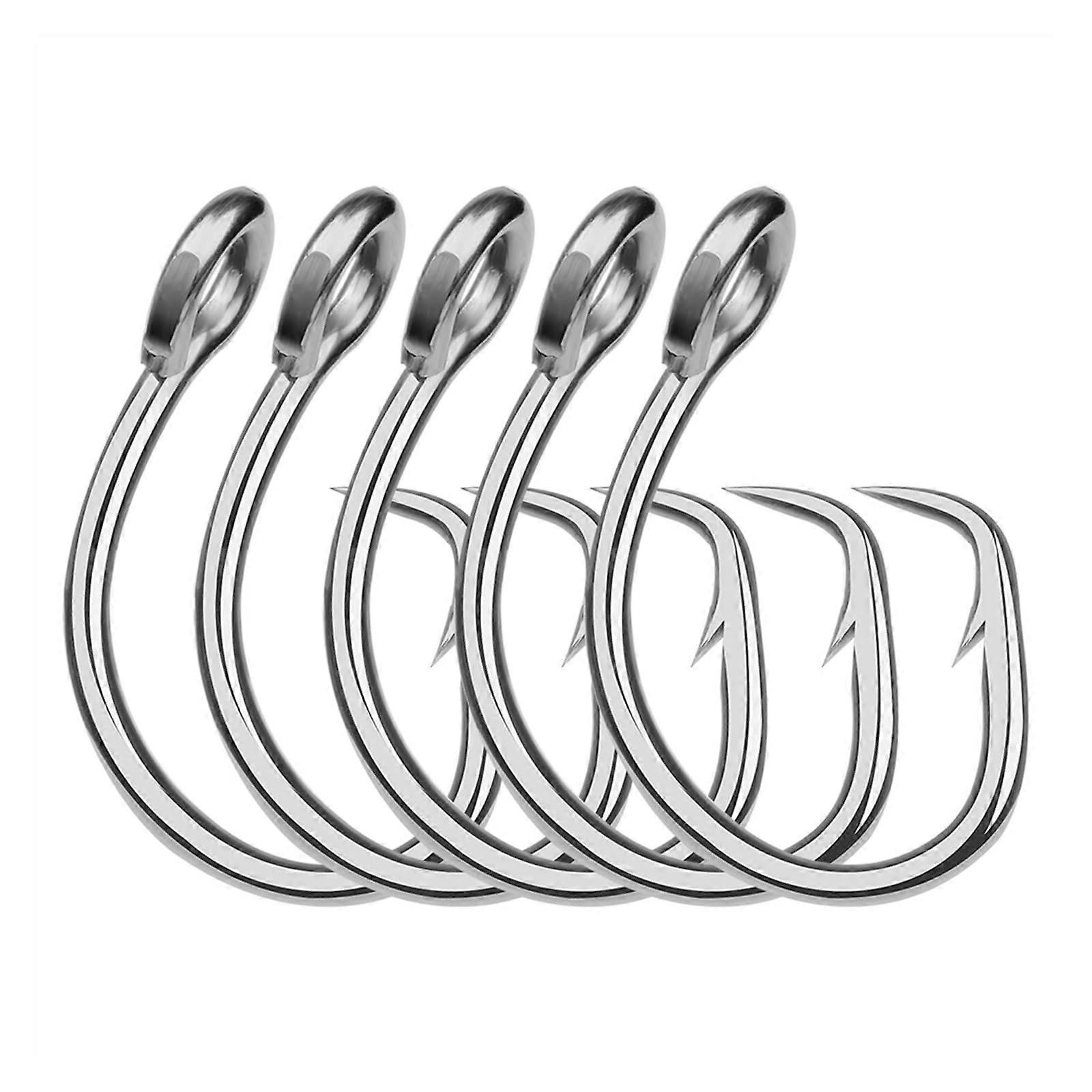 Fishing Hooks 10pc Saltwater Circle Hook 11/016/0 Stainless Steel Tuna Shark Hook Ref: 7879