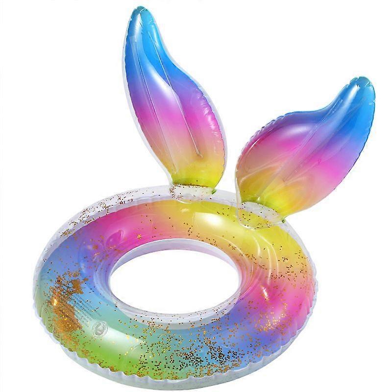 Mermaid Pool Floats - Inflatable Swimming Ring for Kids, Cute Pool Floats, Swimming Ring Floating Bed Float Pool, Mermaid Tail