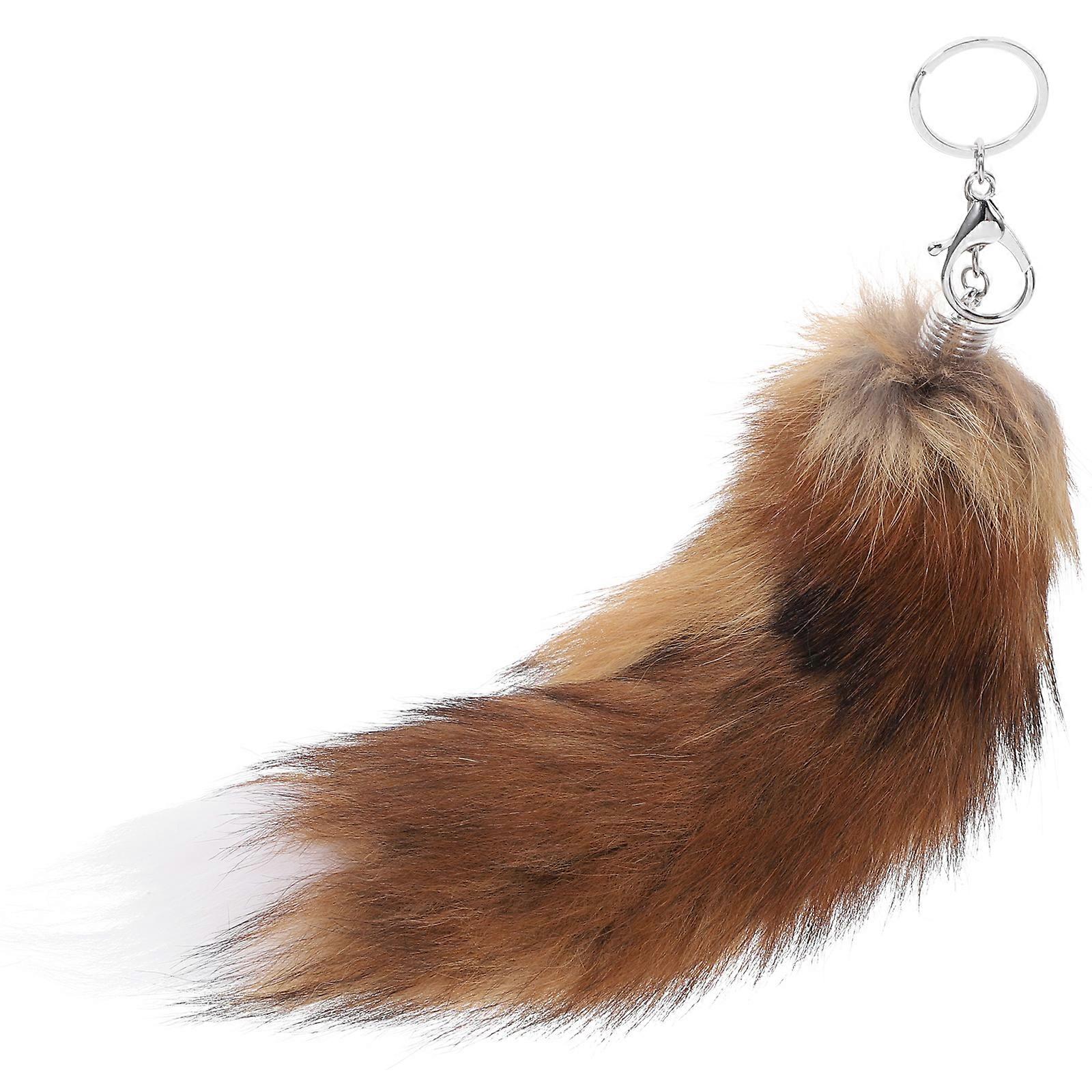 Practical Keychain with Faux , Fox Tails Small Pendant Ideal for Daily Use and