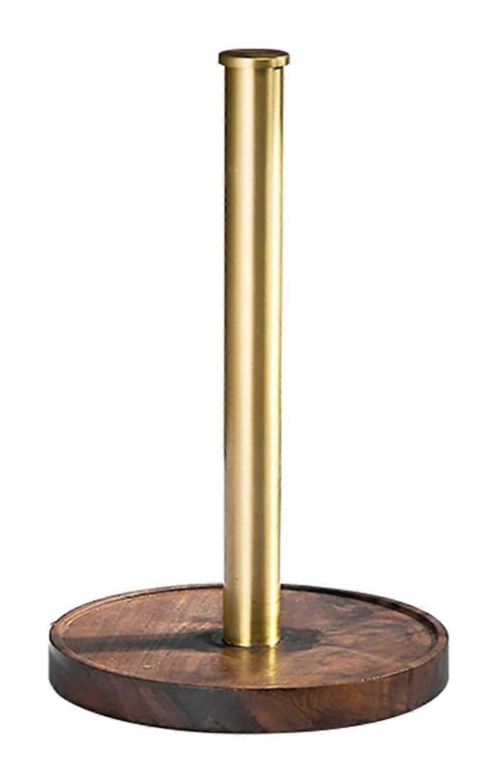 Standing kitchen roll holder, solid wood paper towel holder for kitchen and bathroom