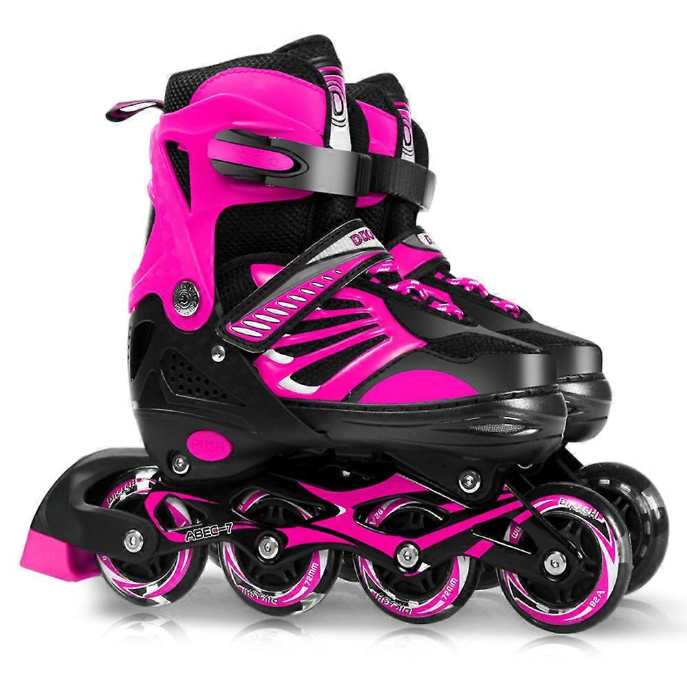 Adjustable Illuminating Inline Skates with Light Up Wheels for Kids and Youth Girls Boys Inline Skates