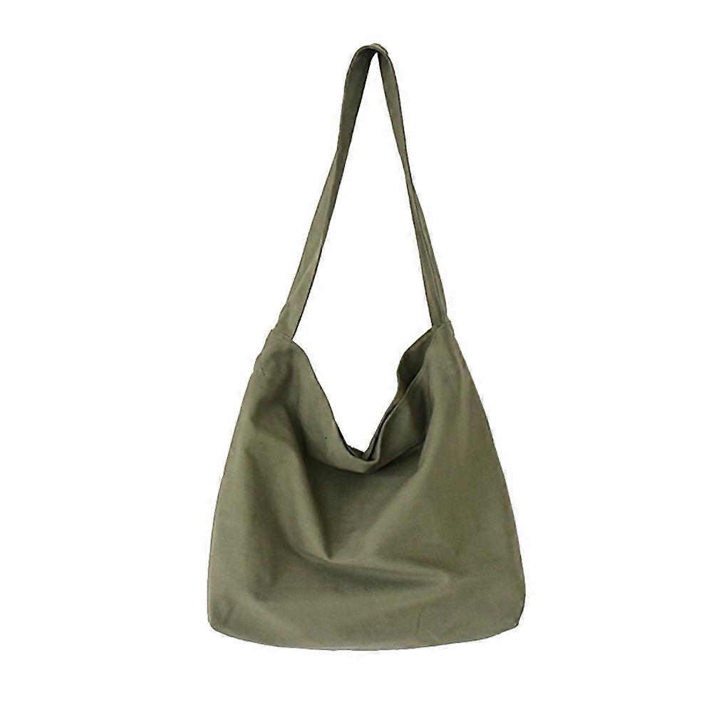 Cloth Purses Casual Canvas Bag Army Green Square For Daily Use 1Set