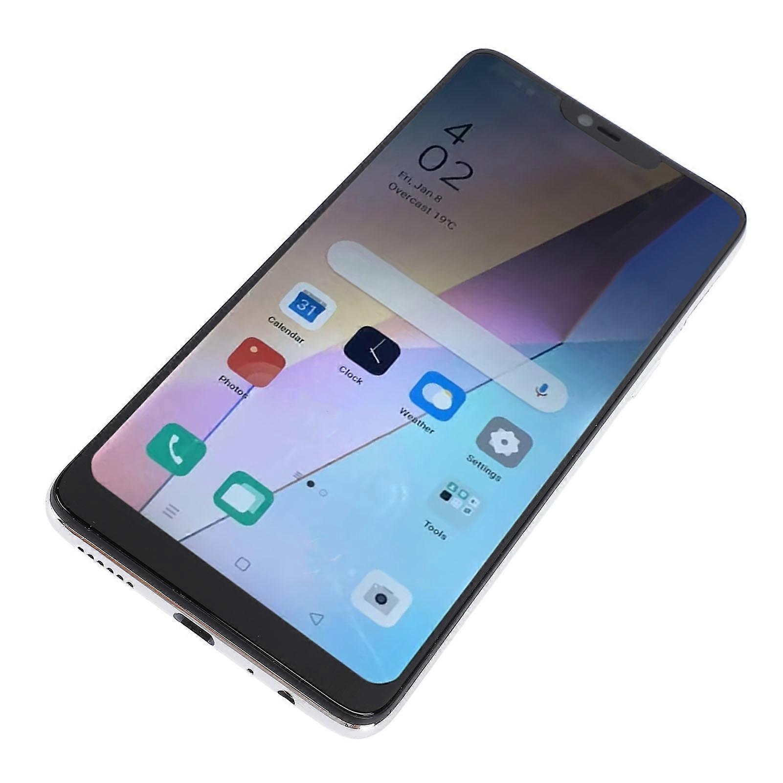 Unlocked Smart Phone 6.2in Incell Screen 2280 X 1080 8GB RAM 256GB ROM 8 Core CPU for Android 10.0 13MP 32MP Camera Dual Cards Dual Standby White 