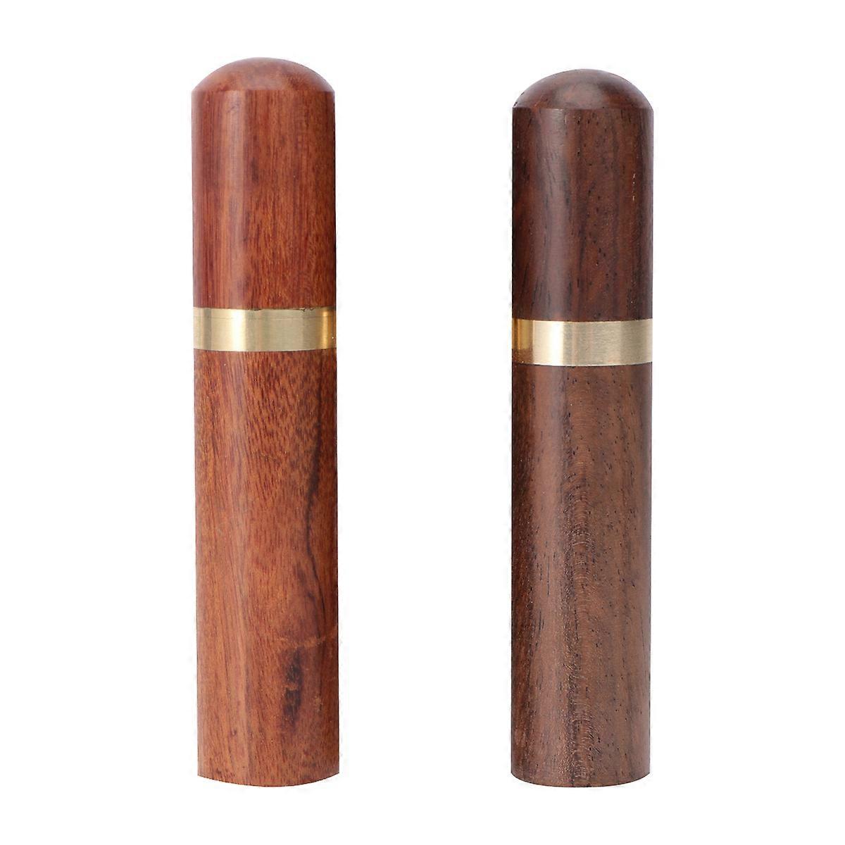 Needle Storage Tubes Wood Needles Box for Crafts Projects Ebony 8.5*1.8*1.8cm Component Storage 2Pcs