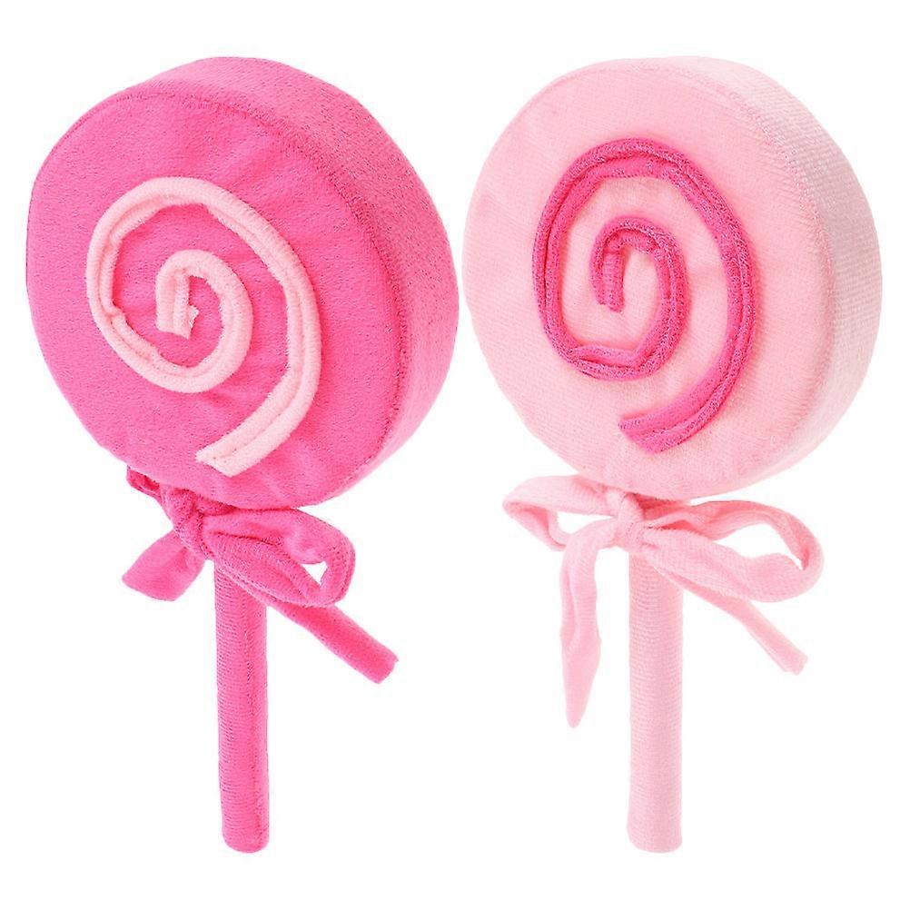 Large Lollipop Prop Realistic Design For Photographers And Event Organizers Rose Pink 27.00X15.00X4.00CM 2Pcs