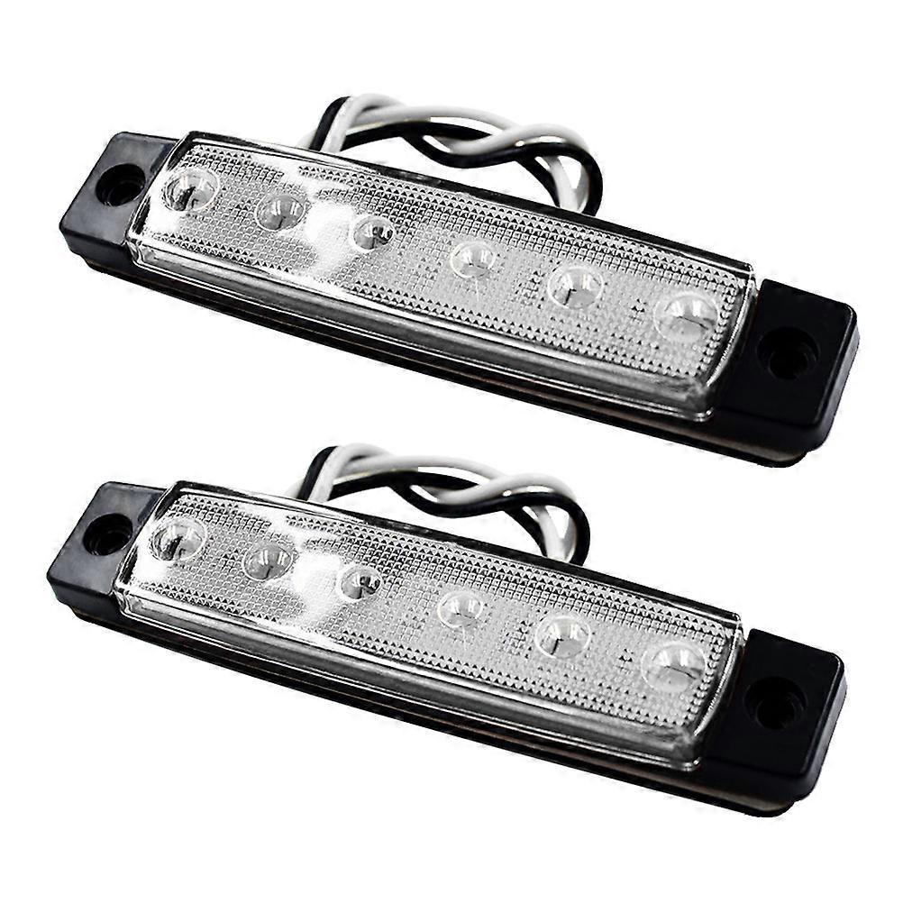 White Truck Tail Lights – Turn Signal, Brake & Marker Lights for Trailers – Side Mounting Fit