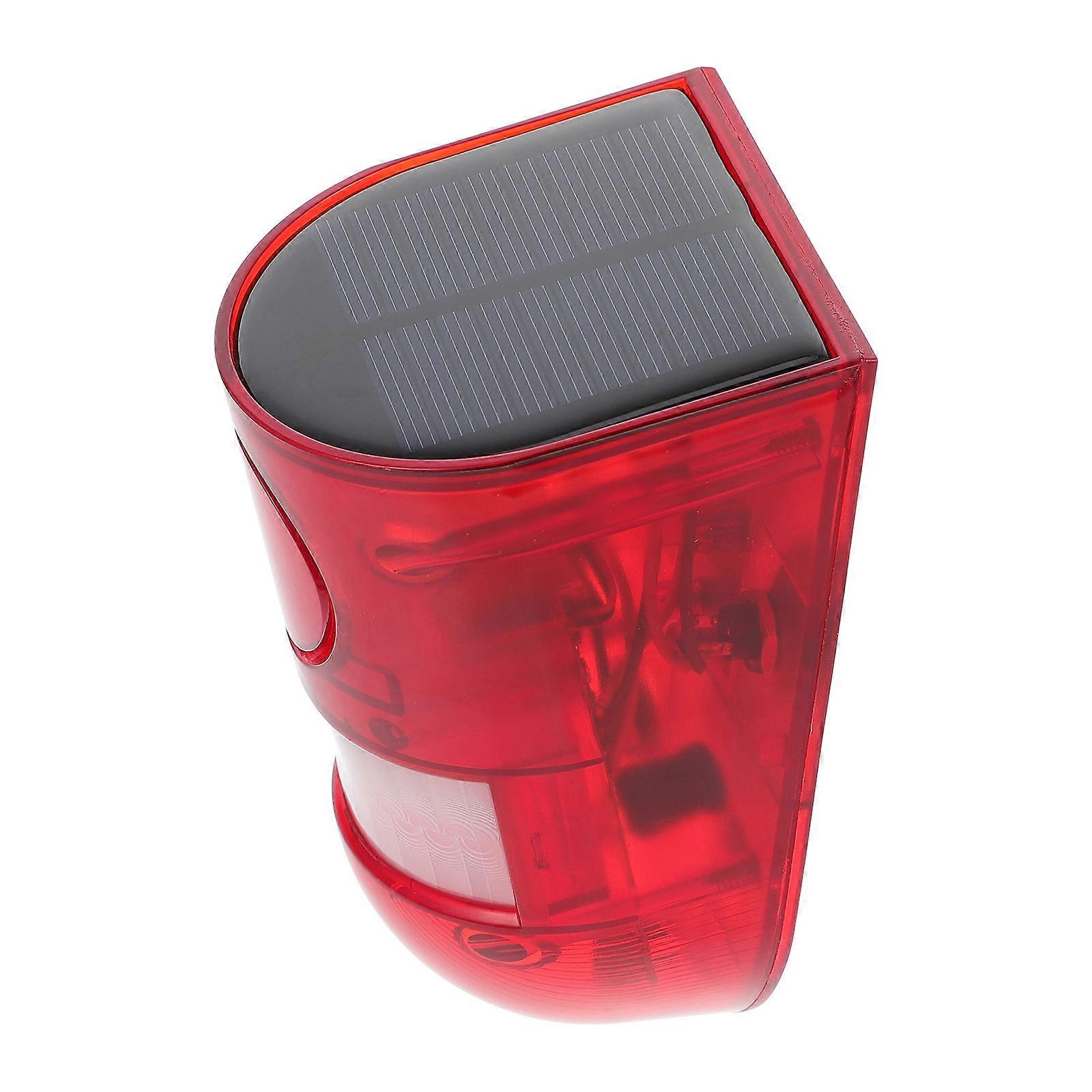 Solar Alarm Light Solar Security Light For Homeowners Red 12X6.9X6.9CM Motion Sensor 1Pc