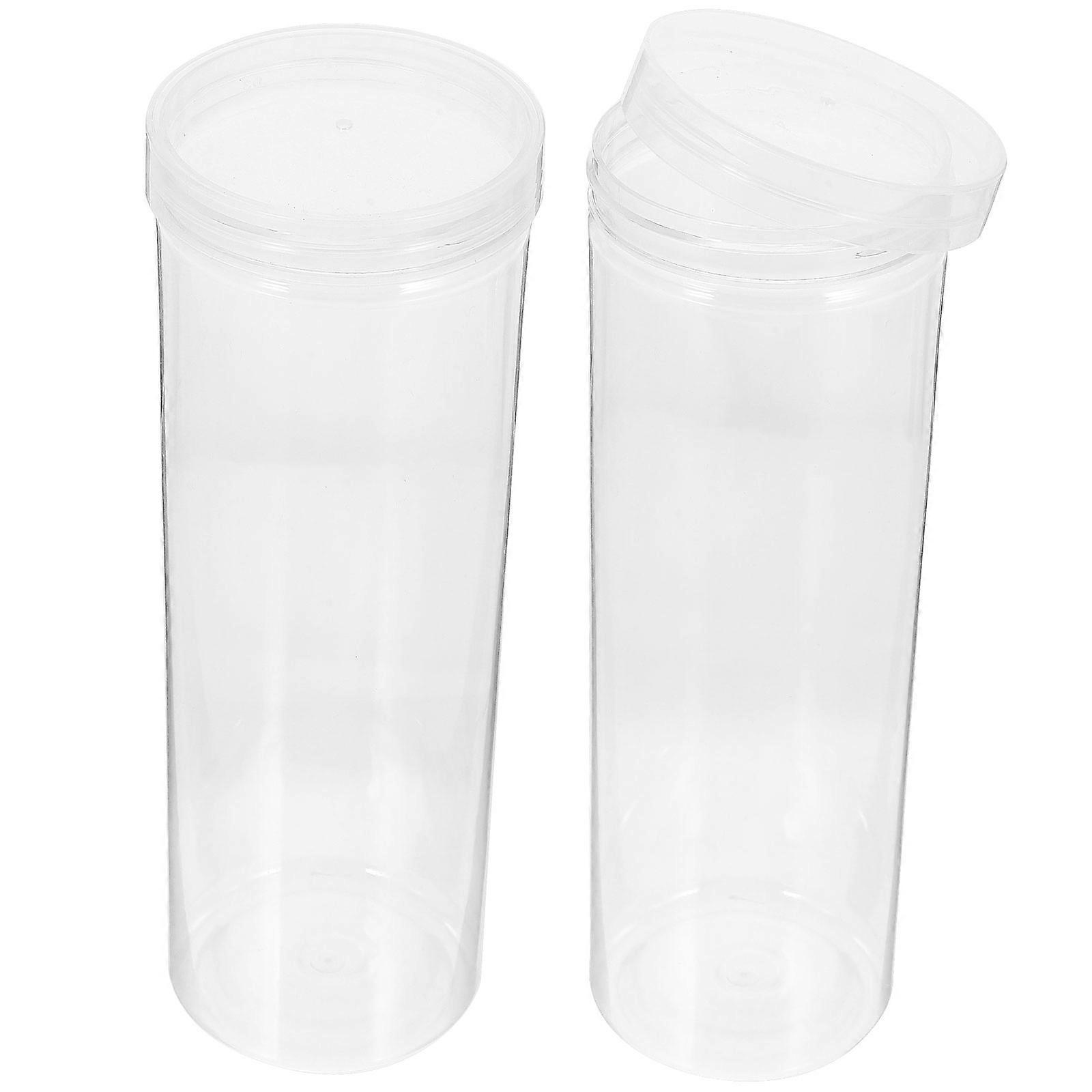 Clear Pen Storage Boxes (2pcs) Portable Transparent Pencil Cases for Ballpoint, Fountain & Signature Pens Ample Capacity for Students &