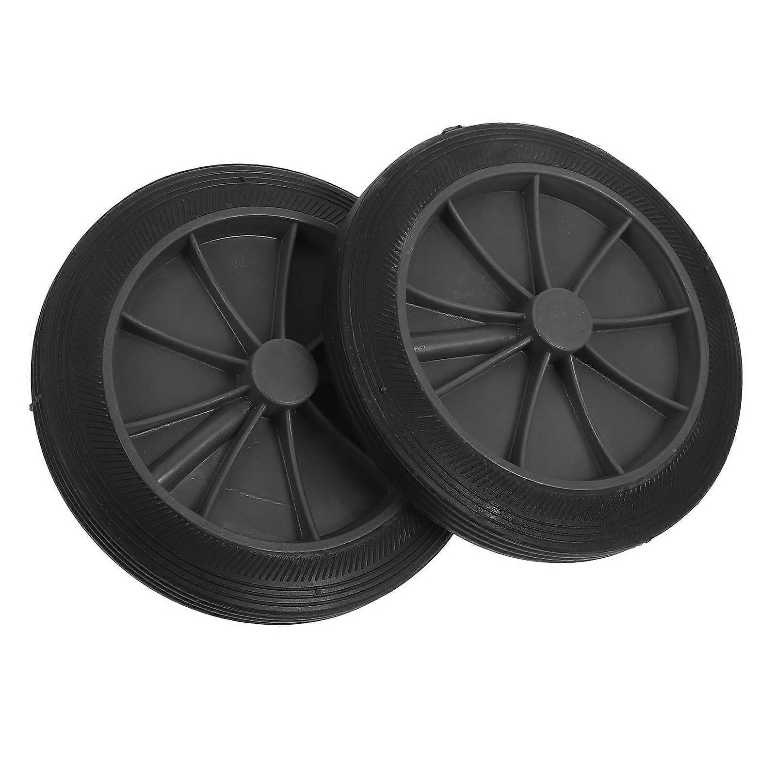 Patio Trash Can Wheel Replacement For Streets Round 18.8X18.8X7.5CM Outdoor Use 2Pcs