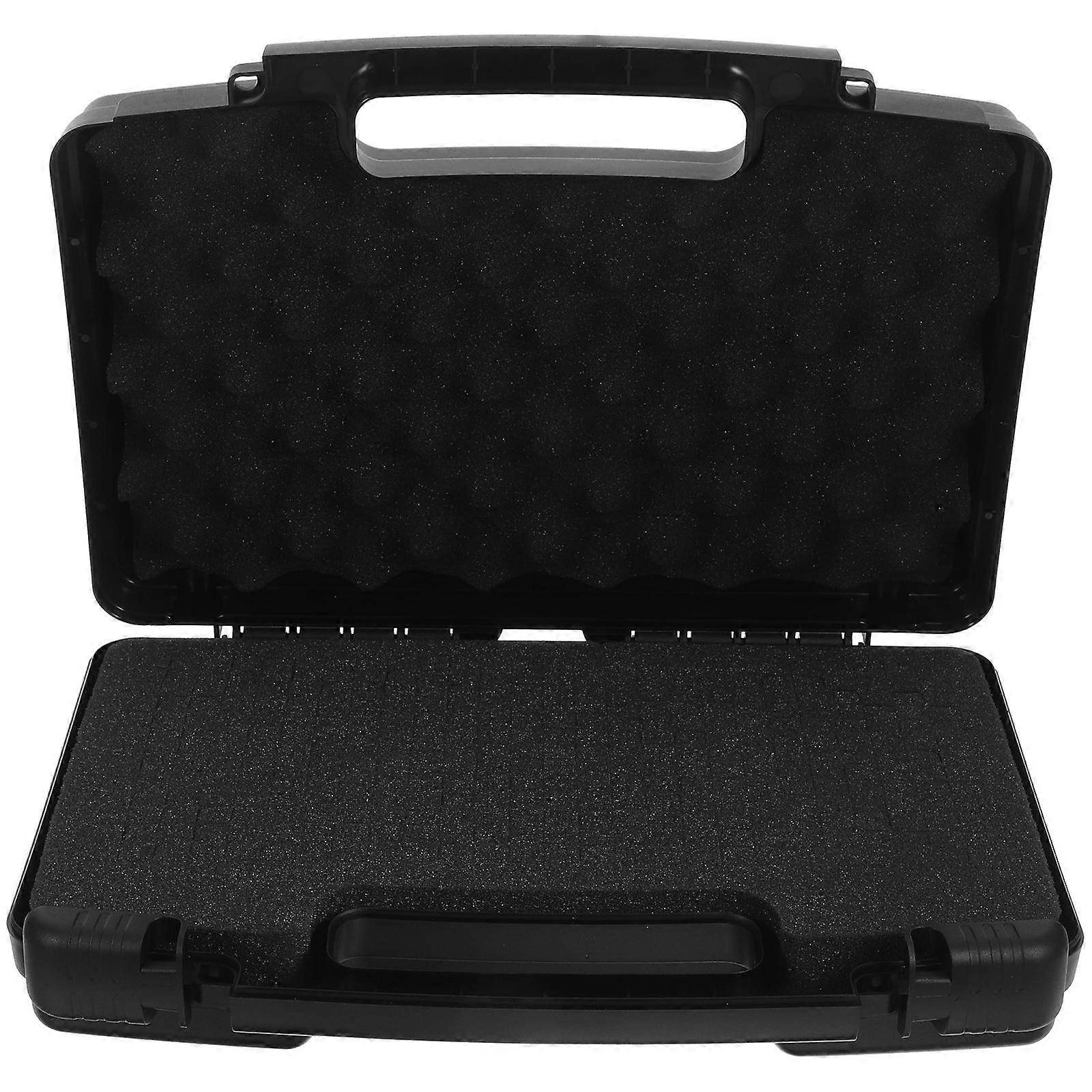 Essential Tool Container Tool Carrying Box Small Items Camping Rectangular Hard Case Black 1Set