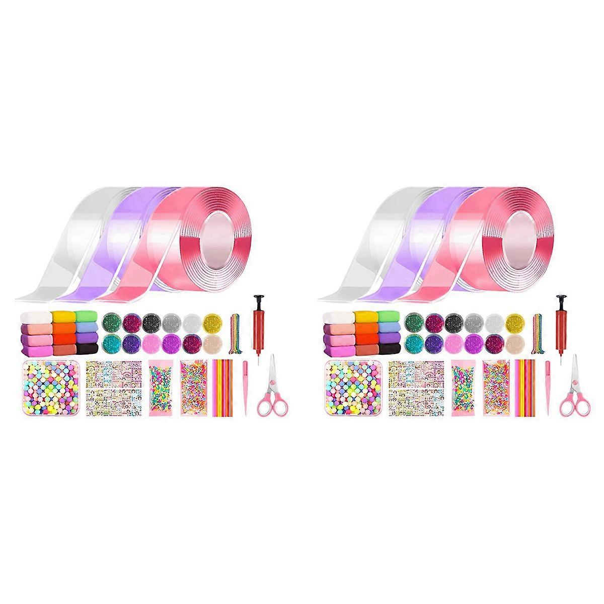 Nano Tape Kneading Blowing Bubble Full Set Double-Sided Sticker Tapes