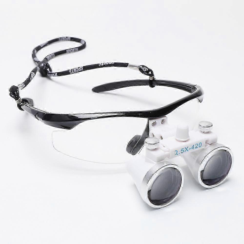2.5x/3.5x 420 Mm Dental Loupe Magnifier Binocular Magnifier Surgery Surgical Operation Loupe With Spotlight Head Light