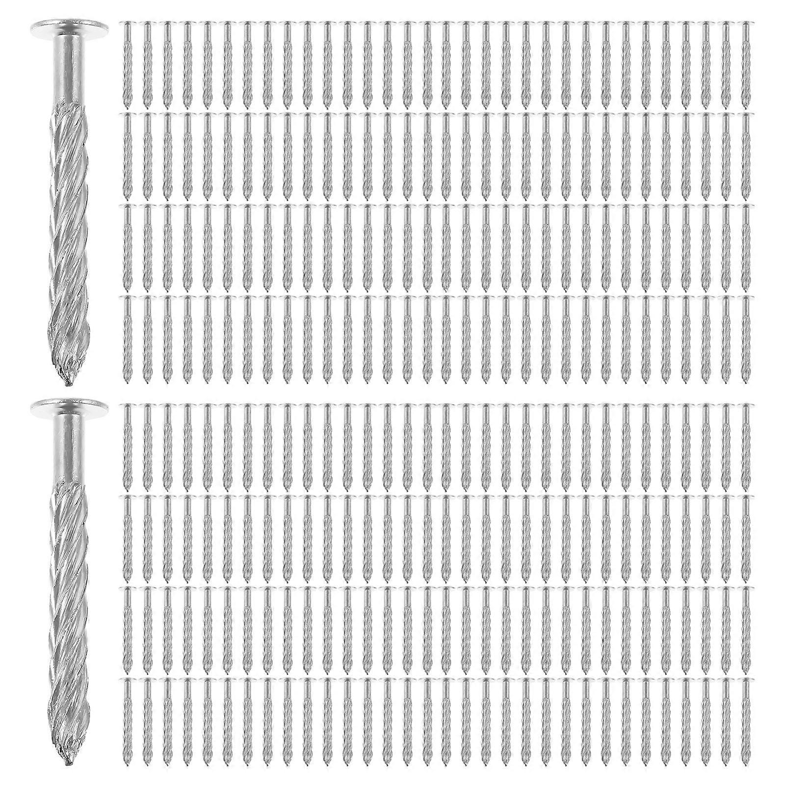 Threaded Integrated Nails Screw M8x70 For Diy Projects Floor Fixing Silver 100Pcs