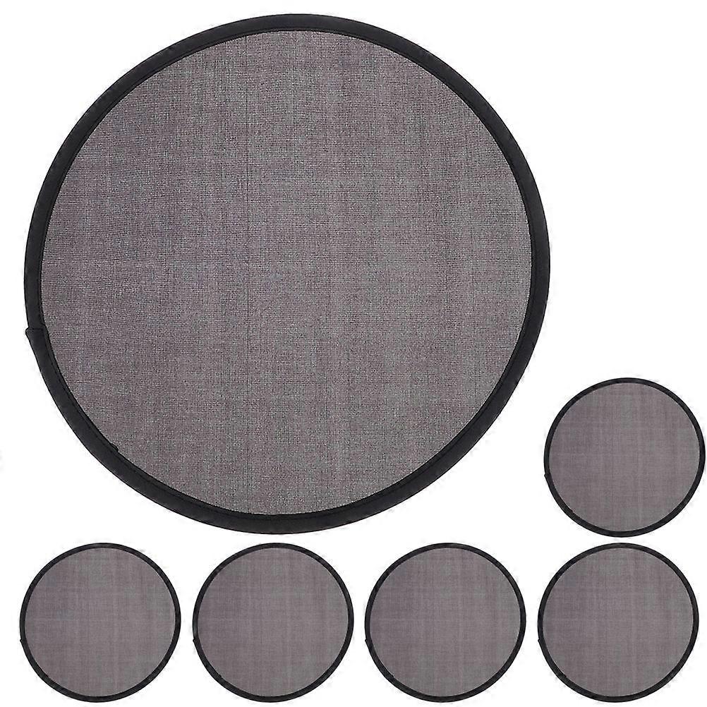 6 pcs Small Folding Fans Round Foldable Fans Summer Fan Portable Round Hand Fans