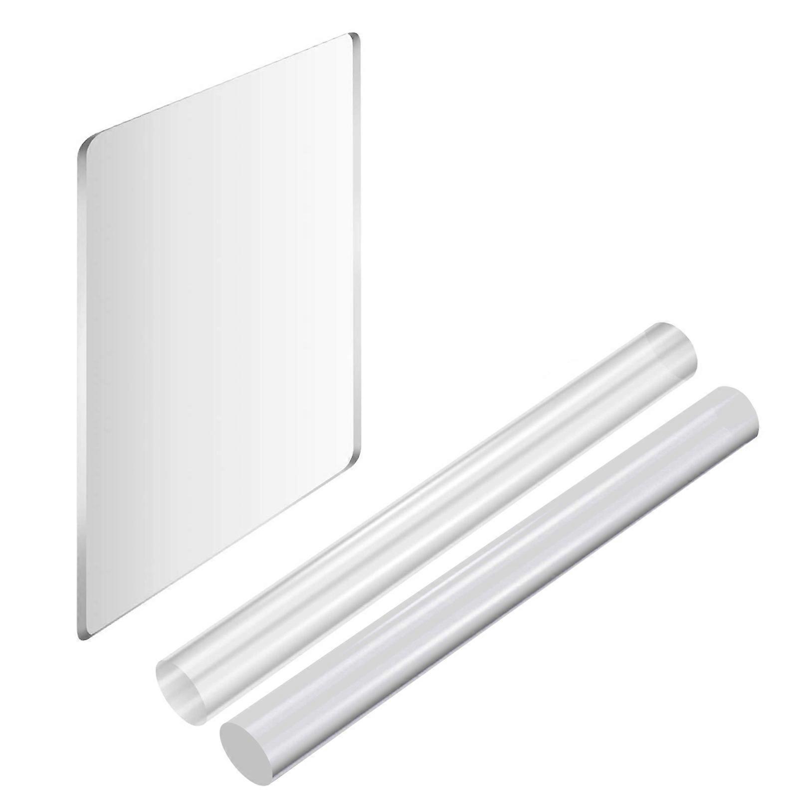 Handmade Clay Tool Kit with Acrylic Backing Board for DIY Crafts – Includes Solid & Hollow Rollers for Creative Projects