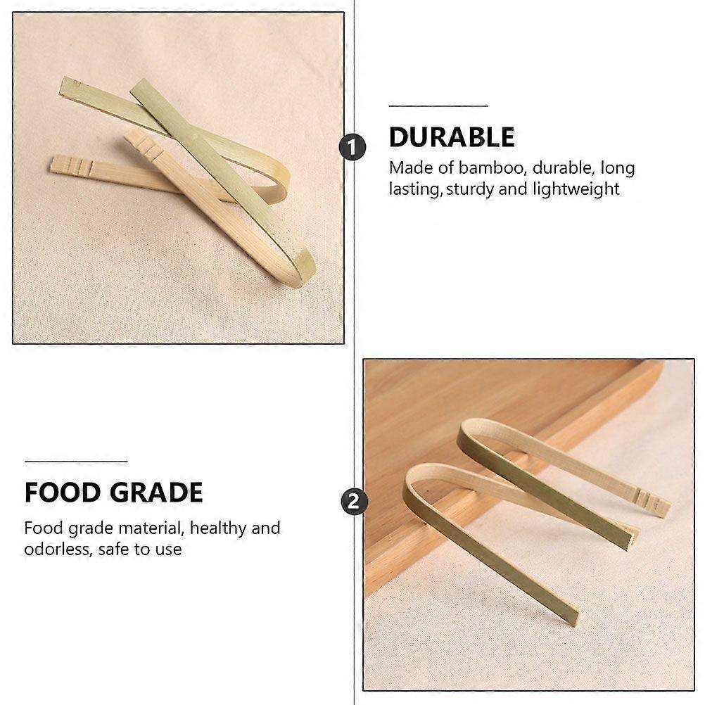 10Pcs Bamboo Food Clips Multi-functional Food Clips Bread Clips (Random Color)