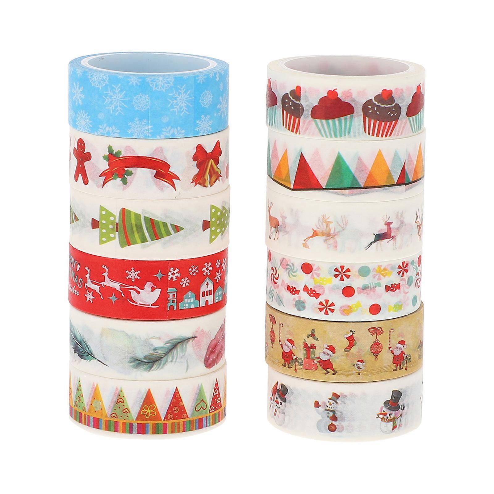 Notebook Decorative Washi Tapes Assorted .00X1.50X0.01cm DIY Craft 12 Rolls