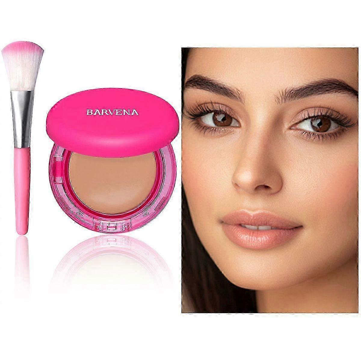 Balm Foundation,Hydrating Moisturizing Serum Foundation,Age-Defying Makeup Mature,Natural,Medium Buildable Coverage Powder,Blur Fine Lines,Smooth Text