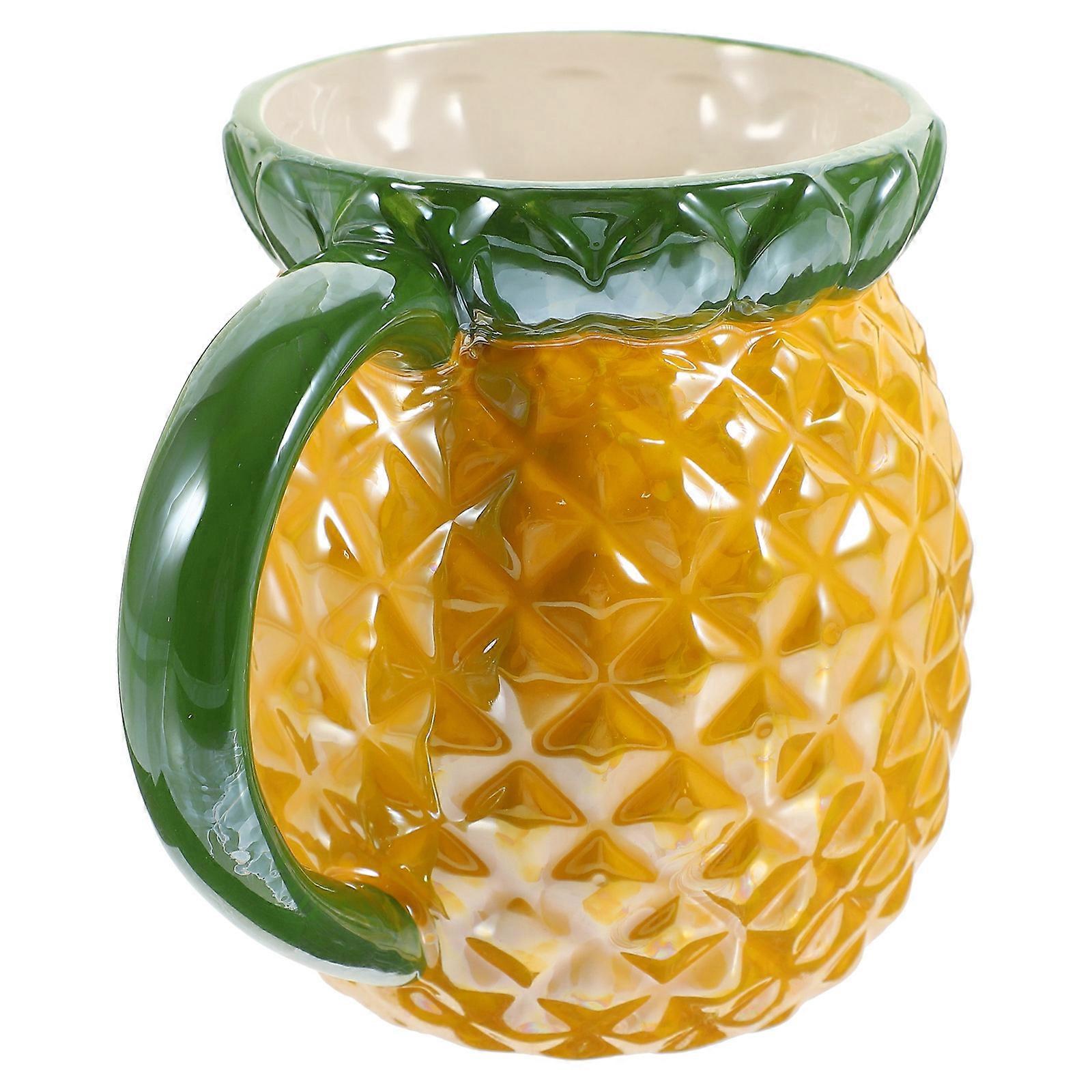 Fruit Shape Mug Drinking Coffee Book Use Yellow 13X11X9.5CM 1Pcs
