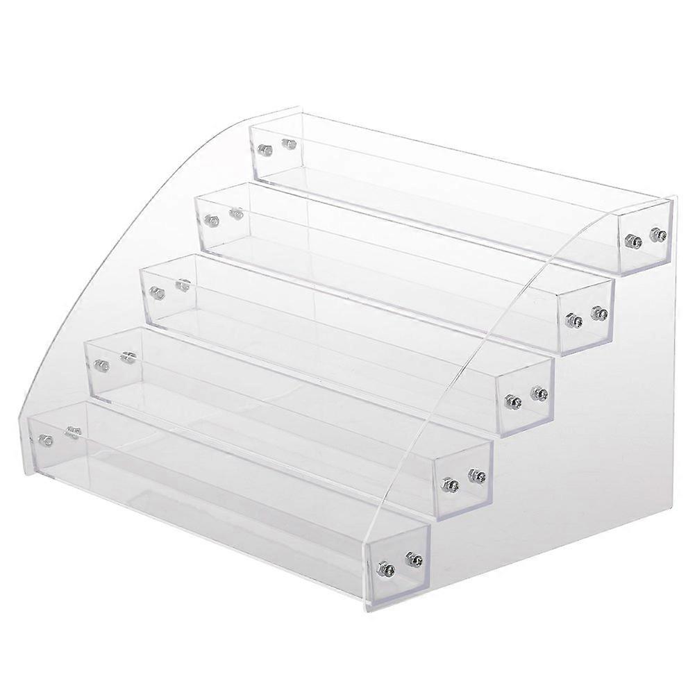 Nail Polish Stand, 5 Tier Acrylic Nail Polish Organizer, Clear Lipstick Holder, Transparent Storage Shelf for Nail Polish
